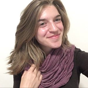 Calvin Klein Cozy Marled Purple Infinity Scarf